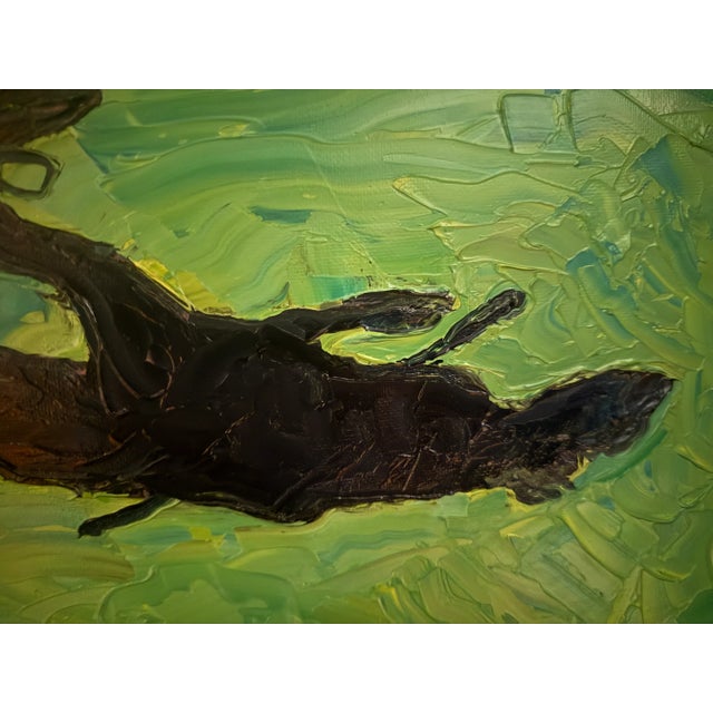 Contemporary Abstract Expressionist Original Tennis Oil Painting For Sale - Image 3 of 6