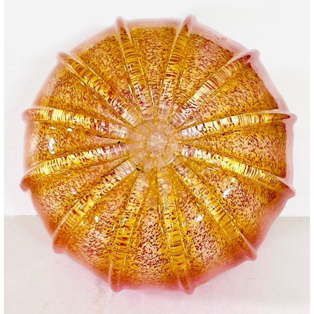 Art Nouveau Pink Sea Urchin Art Glass Vase For Sale - Image 3 of 6