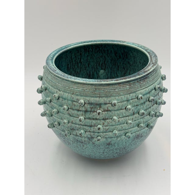 Vintage Decorative Bowl With Spikes Details For Sale - Image 4 of 6