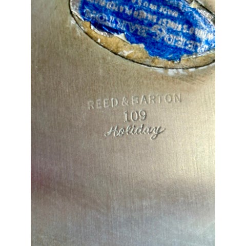 Mid 20th Century Vintage Reed & Barton Silverplate Scalloped Fluted Round Serving Bowl For Sale - Image 5 of 5