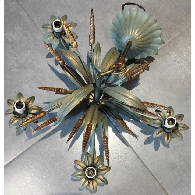 Epis de Blé Pendant Chandelier by Maison Masca, circa 1970 For Sale - Image 12 of 18