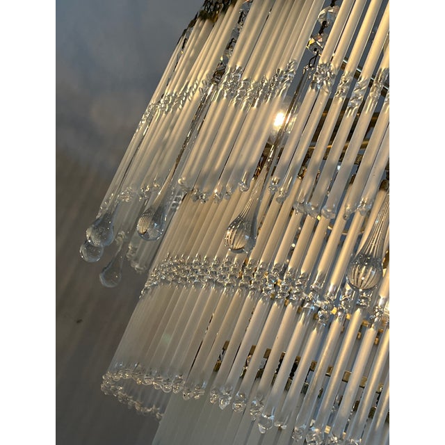 Vintage Opaline Teardrop Rod Chandelier, 1970s For Sale - Image 18 of 18
