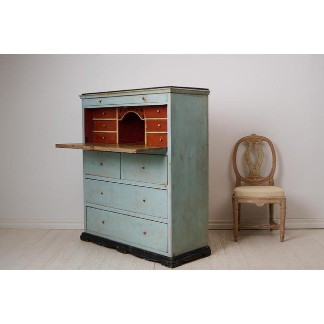 Antique Folk Art Secretary Desk For Sale - Image 3 of 14