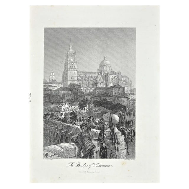 Unknown, The Bridge of Salamanca, Lithograph, 19th Century For Sale