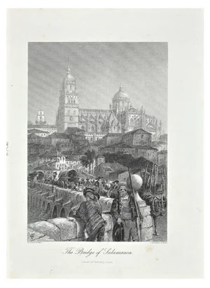 Unknown, The Bridge of Salamanca, Lithograph, 19th Century
