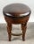 Vintage Traditional Style Frontgate Studded Leather Swivel Stool, a Set of 3 For Sale - Image 12 of 16