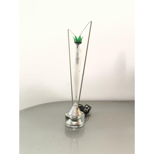 Vintage Table Lamp in Murano Glass For Sale - Image 10 of 11