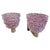 A pair of wall lights designed and manufactured in Italy in the style of Barovier, which invented this particular glass...