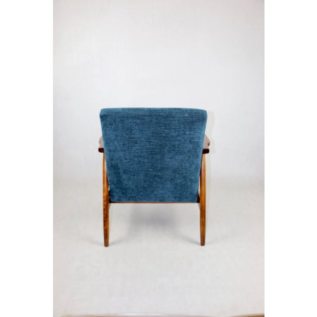 Wood Vintage Blue Armchair, 1970s For Sale - Image 7 of 13