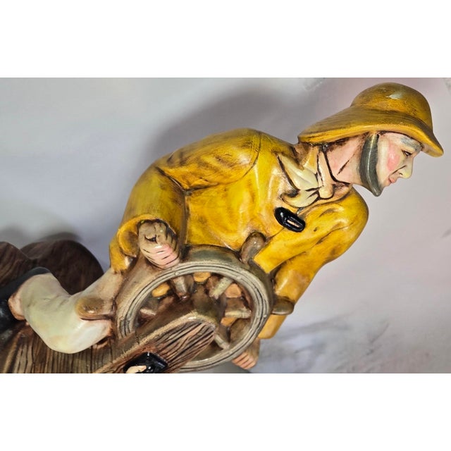 Yellow Vintage Captain Figurine For Sale - Image 8 of 14