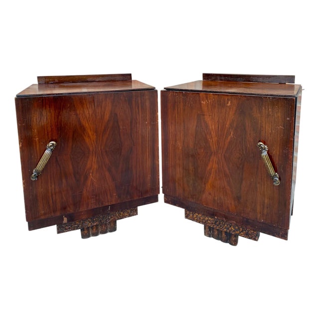 French Art Deco Nightstands, 1930s, Set of 2 For Sale