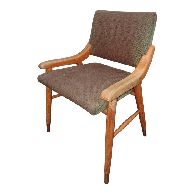 Vintage Danish Mid Century Modern Solid Wood Accent Chair Chairish