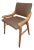 Vintage Danish Mid Century Modern Solid Wood Accent Chair For Sale
