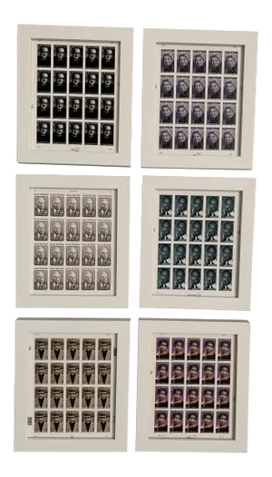 Late 20th Century Black Heritage Month Framed Stamp Collection - 6 Pieces