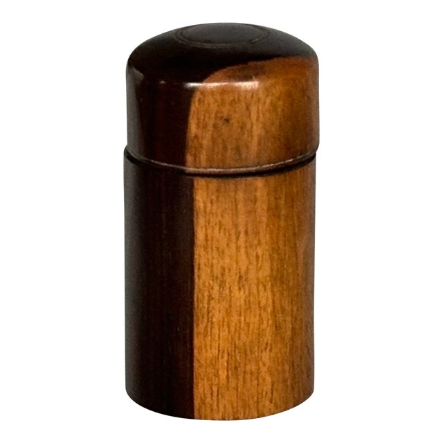 Antique Victorian Rosewood Wooden Inkwell For Sale