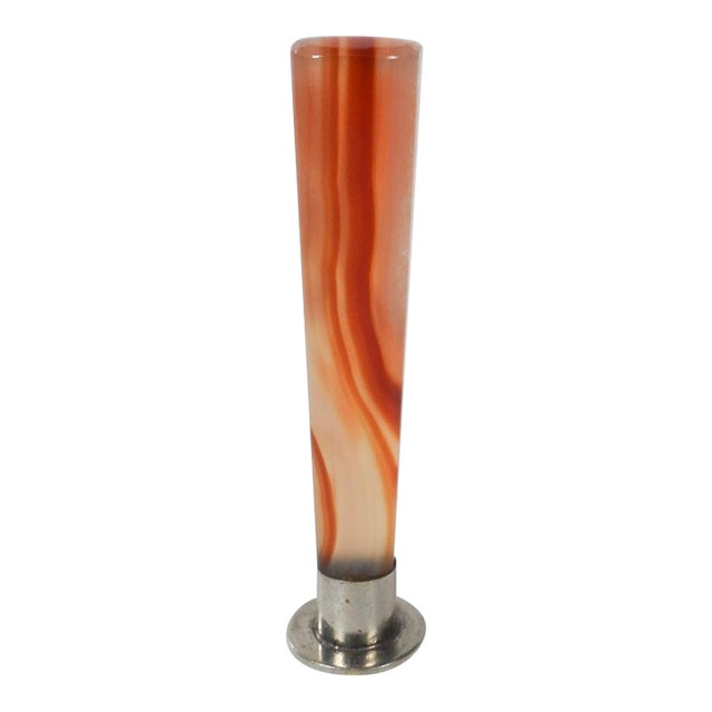 Vintage Carnelian Banded Agate Wax Seal Handle For Sale