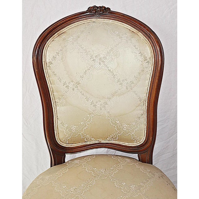 French Antique French Louis XV Style Child's Chair For Sale - Image 3 of 9