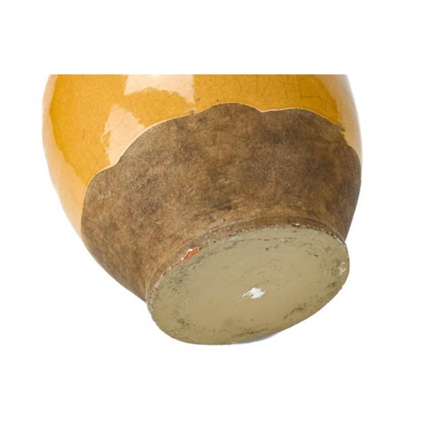 Yellow Antique French Yellow Drip Glazed Confit Pot For Sale - Image 8 of 8