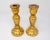 19th Century Gold Fluted Mercury Glass Candlesticks - Pair For Sale - Image 4 of 9
