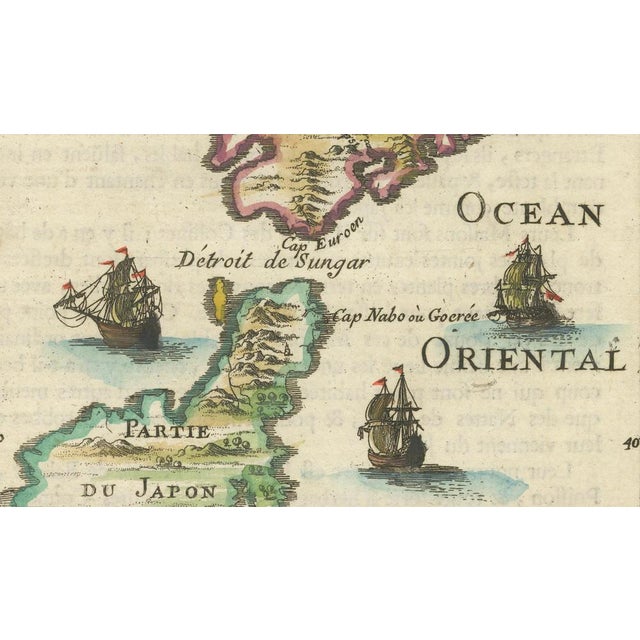 Mallet Map of Hokkaido by Alain Manesson, 1685 For Sale - Image 3 of 10