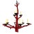Faux Coral Oriel Harwood Attrib Chandelier For Sale