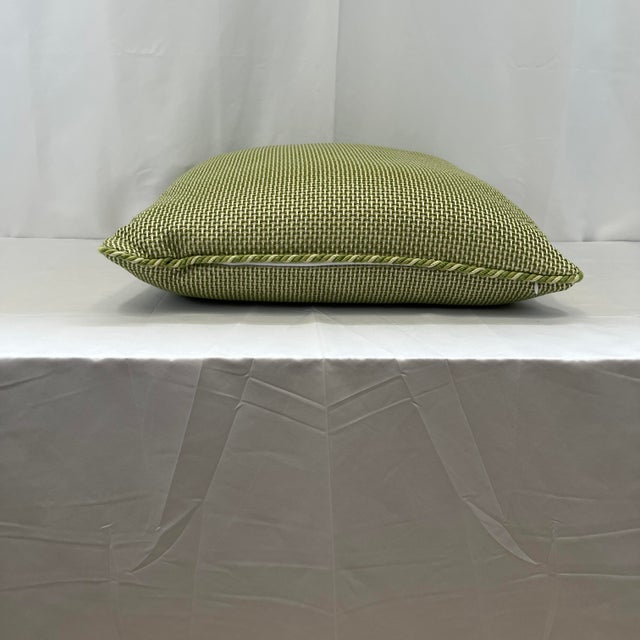 Modern Woven Basketweave 20” Feather/Down Pillow For Sale - Image 3 of 4