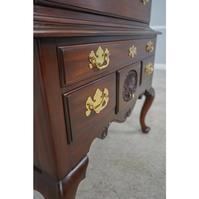 Brown Henkel Harris 3 Piece Mahogany Queen Anne Highboy For Sale - Image 8 of 13