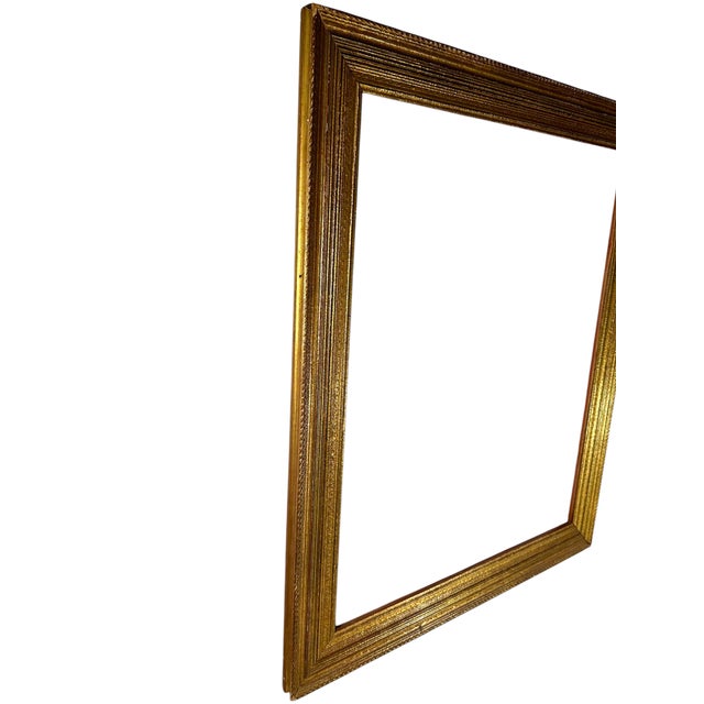 Mid-20th Century Giltwood Reeded Frame in the Style of Stanford White An exceptional mid-20th-century artist-grade gallery...