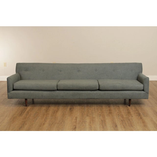 Milo Baughman 1960's Mid-Century Modern Newly Upholstered Sofa For Sale - Image 4 of 13