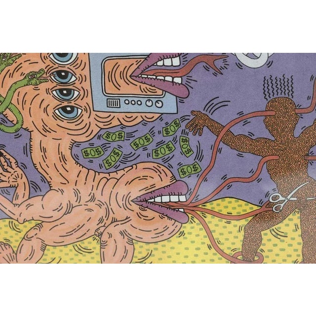 Contemporary Keith Haring, Figurative Composition, Lithograph, 1990s For Sale - Image 3 of 11