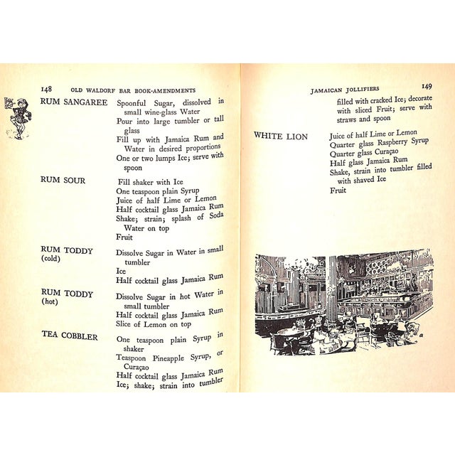 "The Old Waldorf-Astoria Bar Book With Amendments Due to Repeal of the XVIIIth" 1935 Crockett, Albert Stevens For Sale In New York - Image 6 of 11