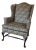 Vintage Hancock & Moore Animal Print Wingback For Sale