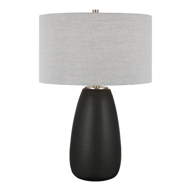 Twilight Satin Black Table Lamp For Sale