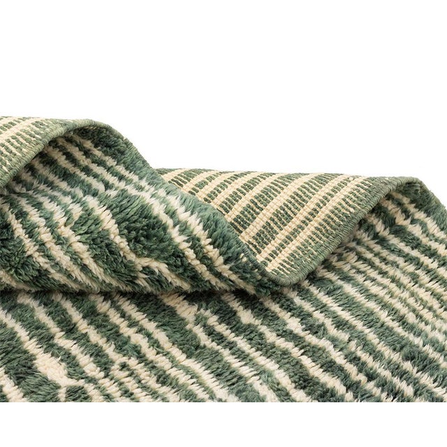 Premium Hand-Knotted Moroccan Wool Rug | 11'1" X 8'10" | One of a Kind For Sale - Image 6 of 10