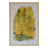 Vintage 1960s Helena Willi Impressionist Trees Forest Painting For Sale