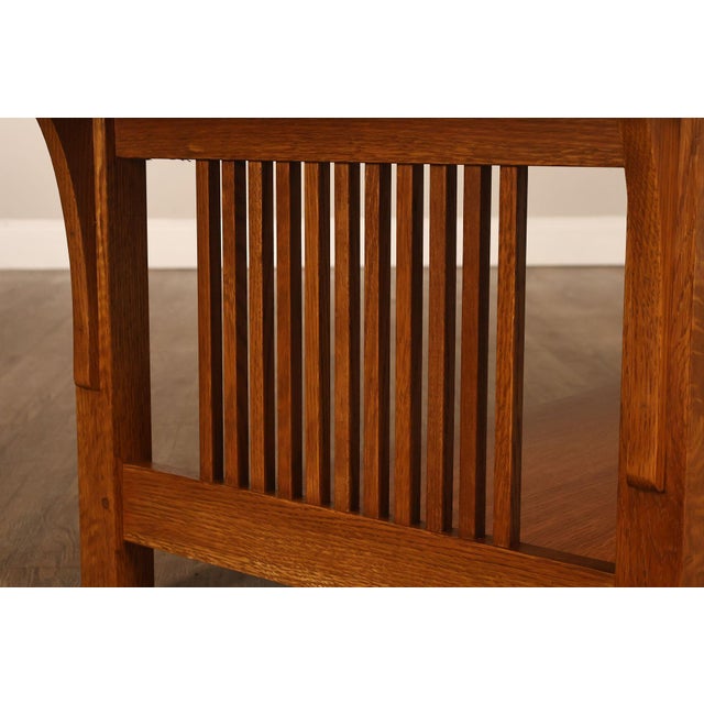 Stickley Mission Collection Oak Tile Top Coffee Table For Sale - Image 10 of 18