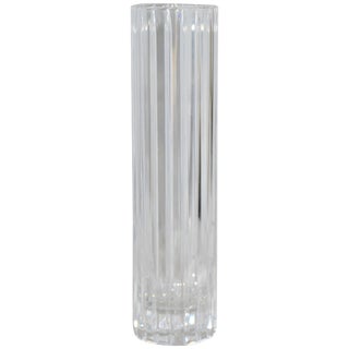 Baccarat Daffodil Clear Crystal Vase For Sale