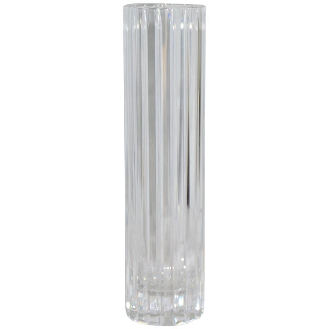 Baccarat Daffodil Clear Crystal Vase For Sale