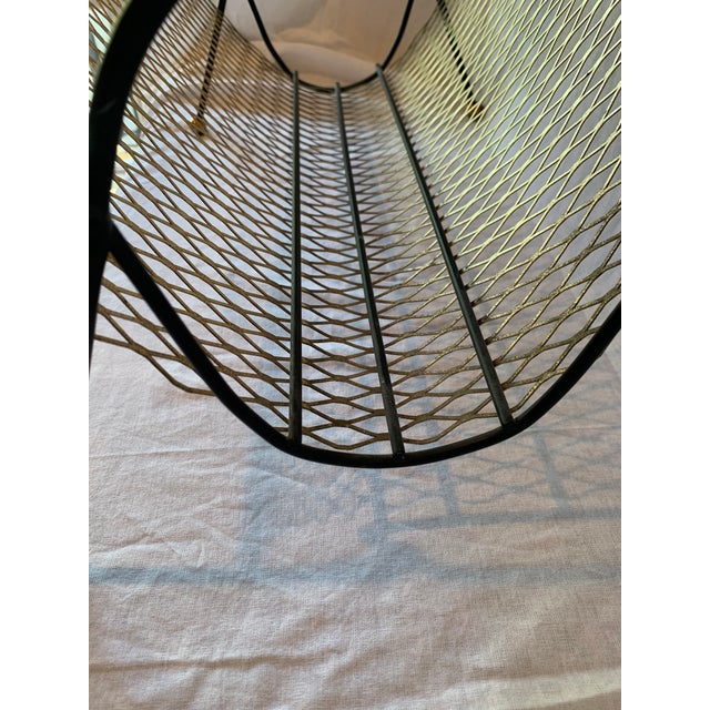 Vintage Mid-Century Modern Metal Magazine Rack For Sale In San Francisco - Image 6 of 7
