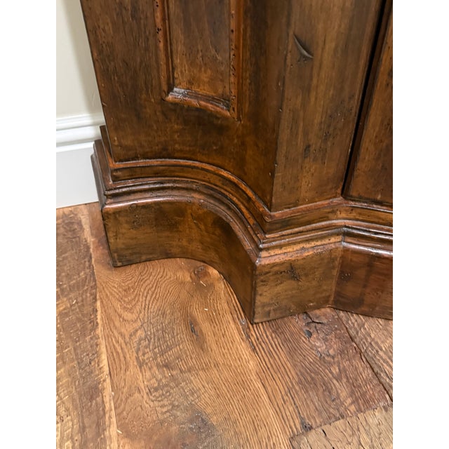 Wood Habersham Plaza Collection 1 Door Painted Demilune Cabinet For Sale - Image 7 of 12