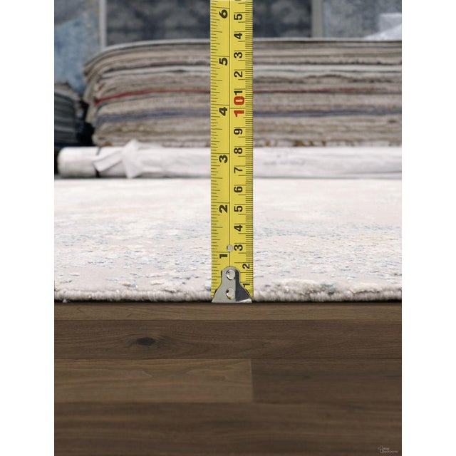 2020s Modern Silk & Wool Silver Area Rug-10' 2'' X 14' 3'' For Sale - Image 5 of 6