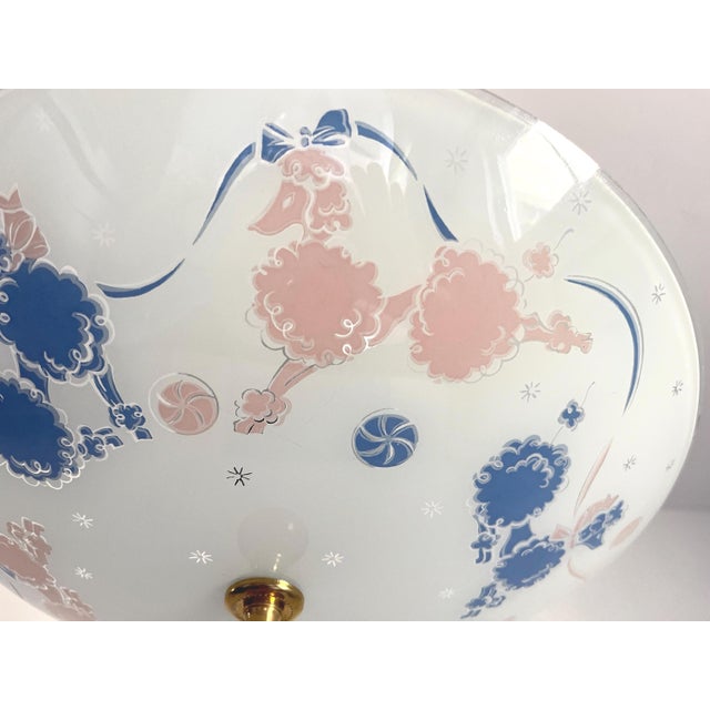 Metal 1950s Poodles Ceiling Light For Sale - Image 7 of 15