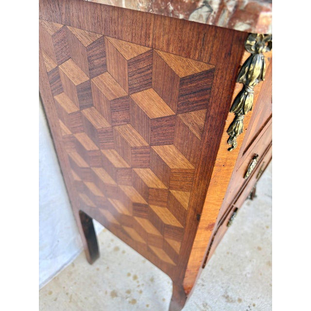 Early 20th Century French Louis XV Style Marble Top Chest of Drawers For Sale - Image 10 of 12