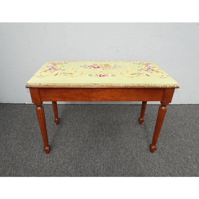 Gorgeous Bench in Good Vintage Condition. Solid and Firm. The Trim is missing in the pictures. But we will replace it and...