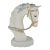 1970s Cybis Porcelain Horse Head Bust Figurine Floral Accents Satin Decorated on Base For Sale