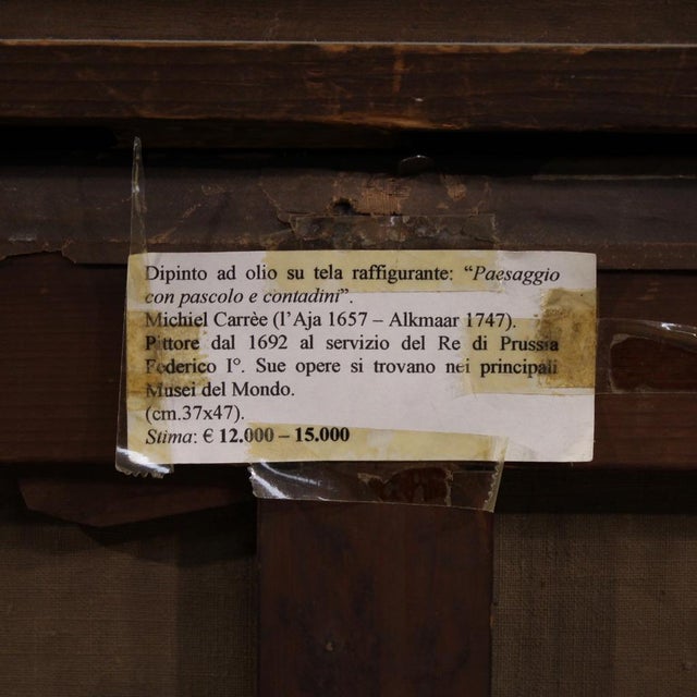 Flemish Artist, Bucolic Landscape, 1760, Oil on Canvas, Framed For Sale - Image 9 of 16