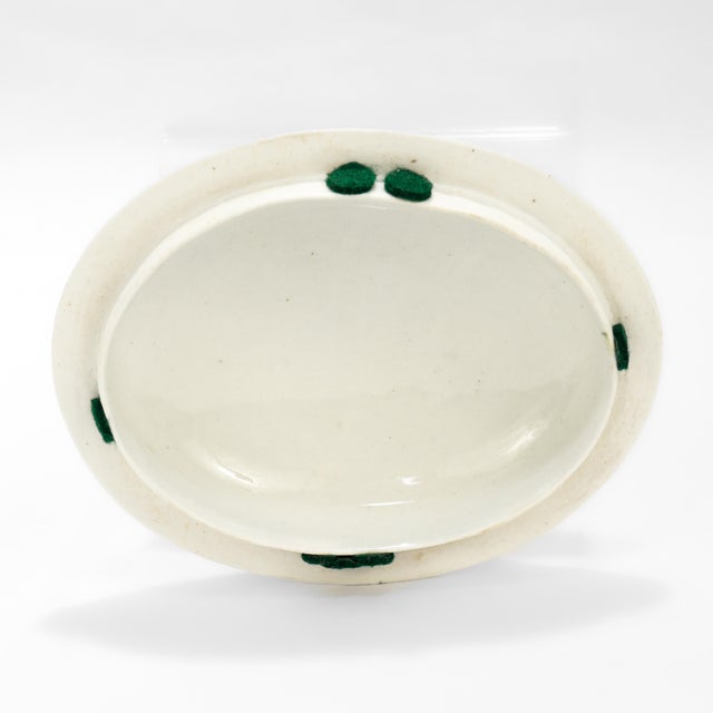 Antique 18th C. Dr. Wall Worcester Porcelain Covered Butter Dish & Underplate For Sale - Image 10 of 18