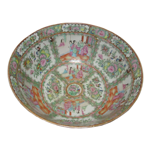 Large Scale Chinese Famille Rose Porcelain Punch Bowl