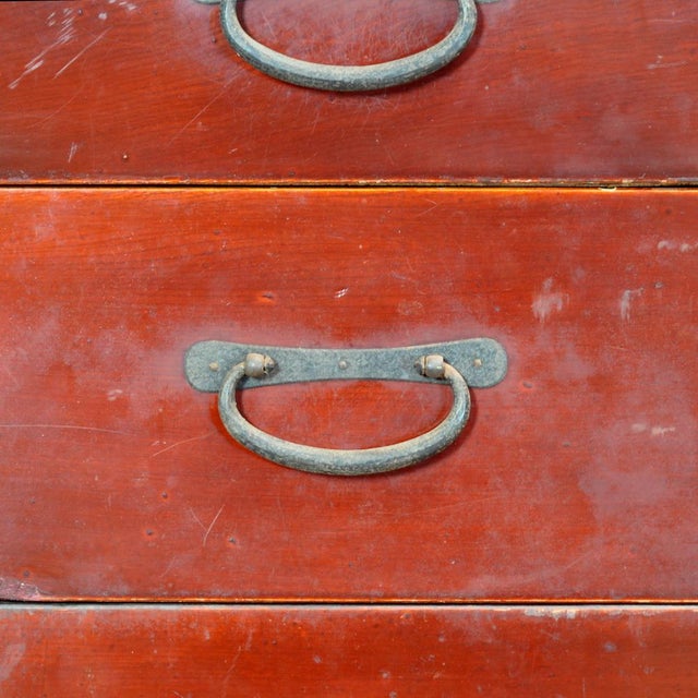 Japanese Tansu Chest of Drawers, 1870s For Sale - Image 11 of 15