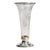 Stunning Antique Etched Glass Vase With Sterling Silver Rim & Pedestal Base Floral Trumpet Vase Luxury Home Decor For Sale